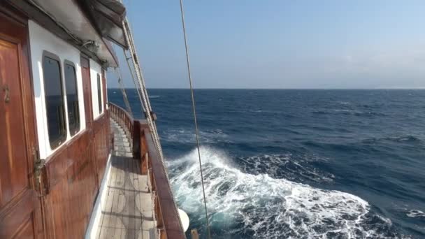 Berlayar Laut Aegea Yunani — Stok Video