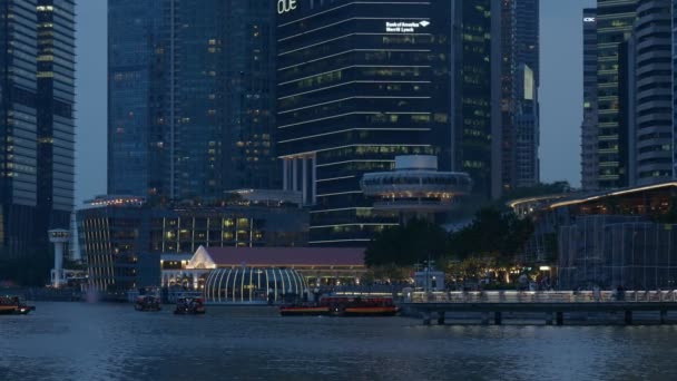 Singapore Singapur Nisan 2019 Singapur Şehir Manzarası Singapur Ikonik Yerlerinden — Stok video