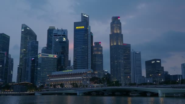Singapur Singapur Dubna 2019 Pohled Panorama Města Singapur Který Ikonický — Stock video