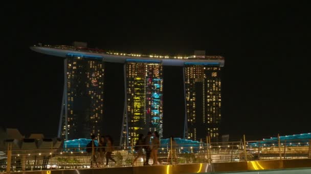 Cidade Cingapura Cingapura Abril 2018 Spectra Light Water Show Marina — Vídeo de Stock
