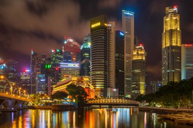 Singapur Şehri Skyline 'da görüntüle