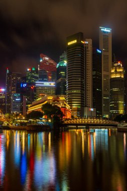 Singapur Şehri Skyline 'da görüntüle