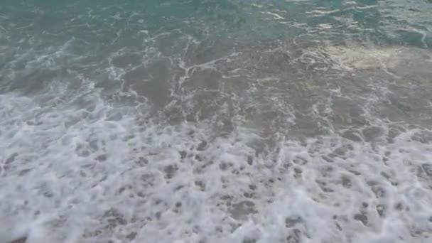 Άγριο Ιόνιο Πέλαγος Στην Λευκάδα Ελλάδα — Αρχείο Βίντεο