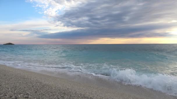Dzikie Morze Jońskie Lefkas Wyspa Grecja — Wideo stockowe