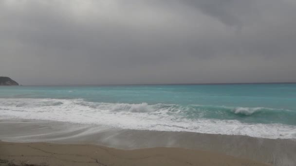 Verbazingwekkende Ionische Zee Griekenland — Stockvideo