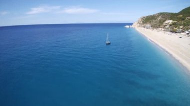 Yunanistan'ın Lefkas adasında drone görünümü