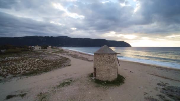 Yunanistan Lefkas Adasında Drone Görünümü — Stok video