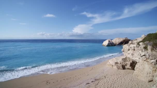 レフカス島ギリシャのドローンビュー — ストック動画