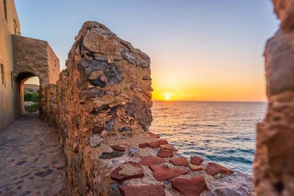 Monemvasia at sunrise — Stock Photo, Image