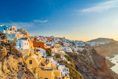 Oia Santorini 'de gündoğumu 