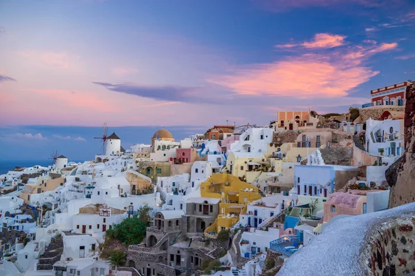 Sol uppgång i Oia Santorini — Stockfoto