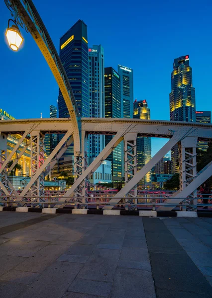 Pohled na Andersonův most v Singapuru — Stock fotografie