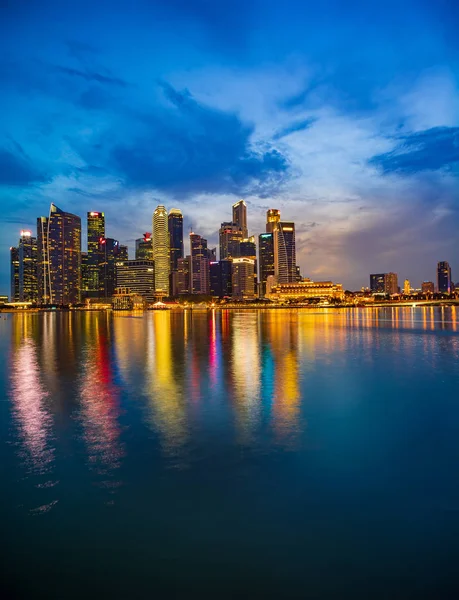 Blick auf die Skyline von Singapur City — Stockfoto