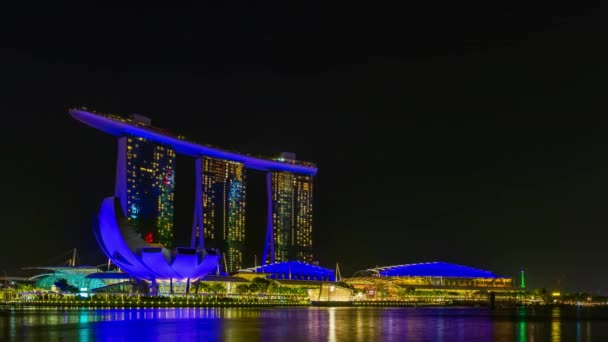 Singapour Singapour Mars 2019 Spectra Light Water Show Marina Bay — Video