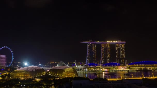 Città Singapore Singapore Marzo 2019 Spettacolo Luce Acqua Marina Bay — Video Stock