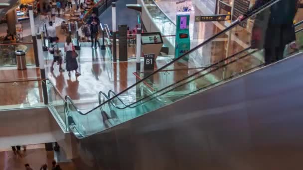 Marina Bay Sands Alışveriş Merkezi Shoppes Içinde — Stok video