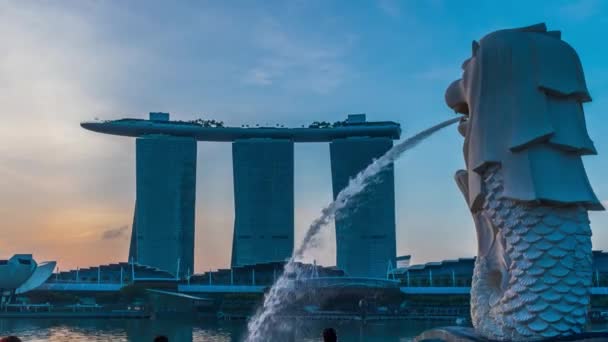 シンガポールのスカイラインと金融街の景色 — ストック動画
