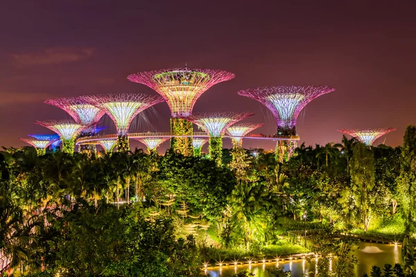 Jardines cerca de la bahía en Singapur — Foto de Stock