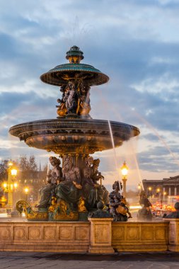 Fontaine Place de la Concorde, Paris Fransa 