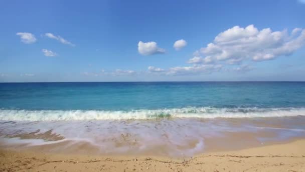 Видеозапись Беспилотника Ионическом Пляже Греции — стоковое видео