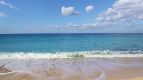 惊人的希腊爱奥尼亚海滩无人机镜头 — 图库视频影像