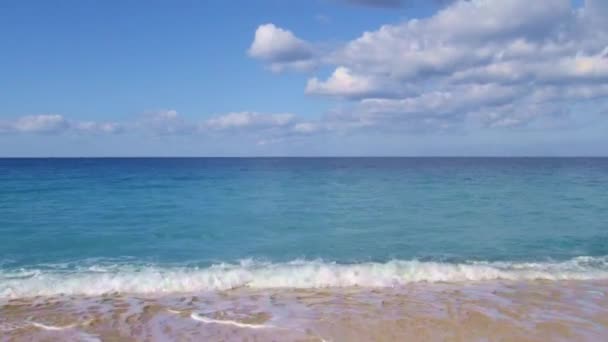惊人的希腊爱奥尼亚海滩无人机镜头 — 图库视频影像