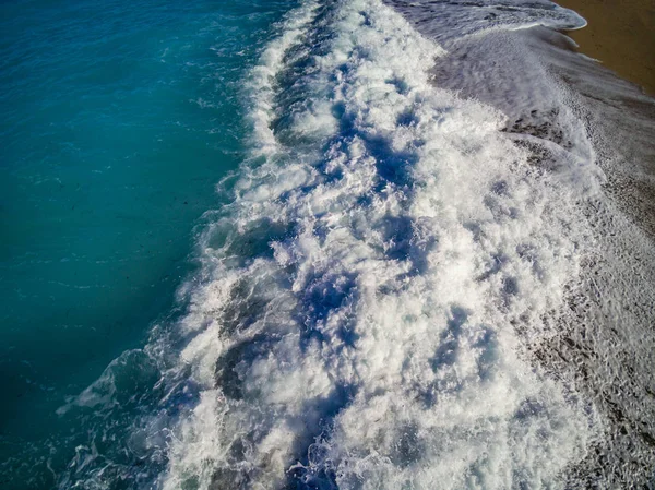 Drohnenblick auf den Strand von Kathisma — Stockfoto
