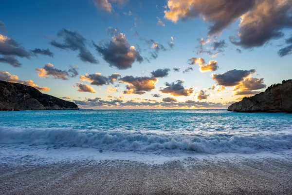 Spiaggia di Porto Katsiki nell'isola di Lefkas — Foto Stock