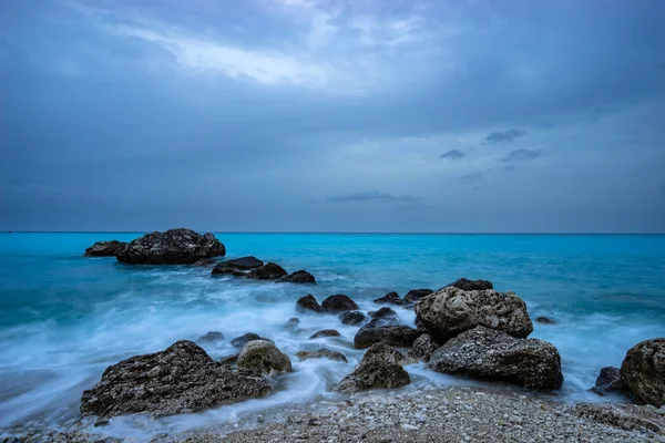 Spiaggia di Agios Nikitas nell'isola di Lefkas — Foto Stock