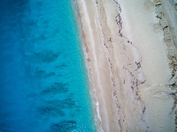 Vue par drone de la plage de Kathisma — Photo