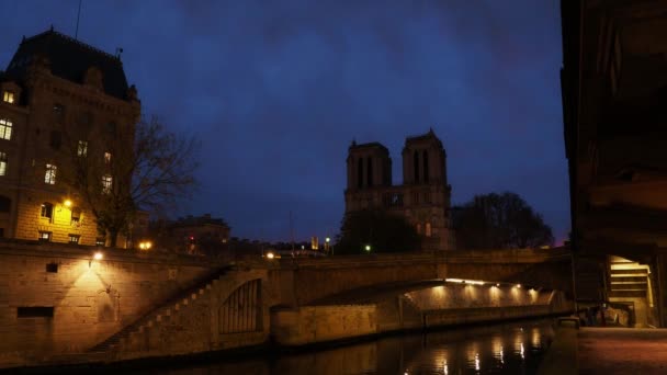 Notre Dame Paris Katedral — Stockvideo