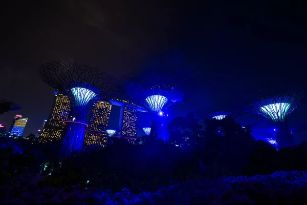 新加坡湾边的花园 — 图库照片