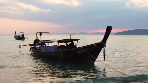 Coucher Soleil Nang Krabi Province Thaïlande — Video