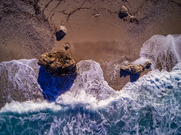 Drone View on Kathisma Beach i Lefkas — Stockfoto