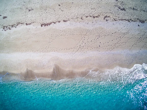 Drone view on Kathisma beach in Lefkas — Stock Photo, Image