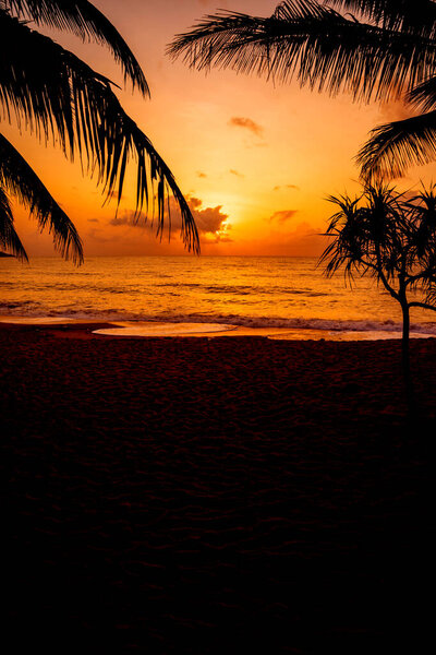 Sea sunrise in Koh Samui island, Thailand.