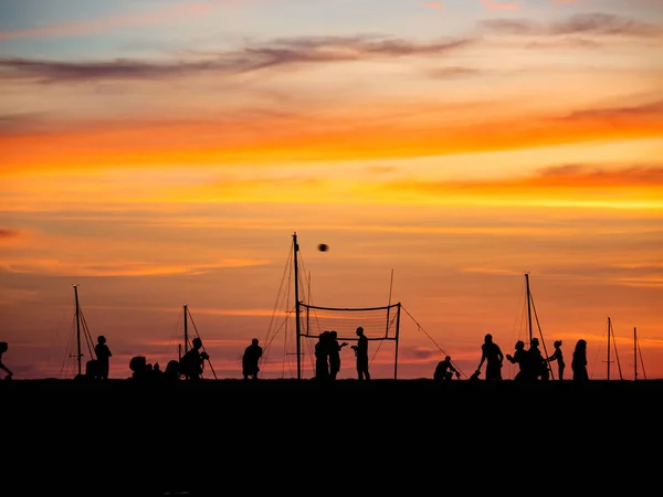 Nai Harn praia ao pôr do sol i — Fotografia de Stock