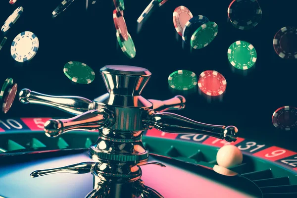 Roulette table close up at the Casino - Selective Focus