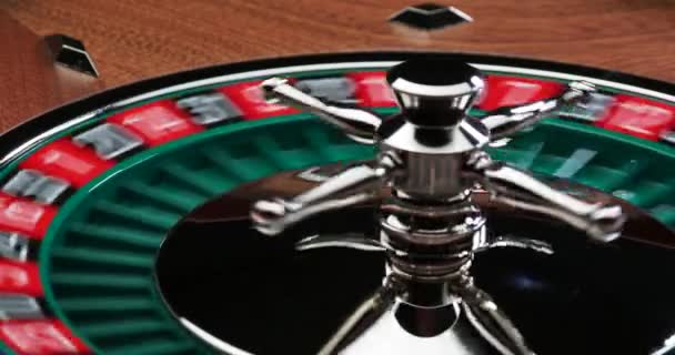 Roulette Bord Närbild Kasinot Selective Focus — Stockvideo