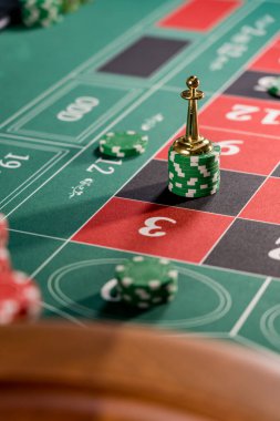 Kumarhanedeki rulet masası Seçici Odak