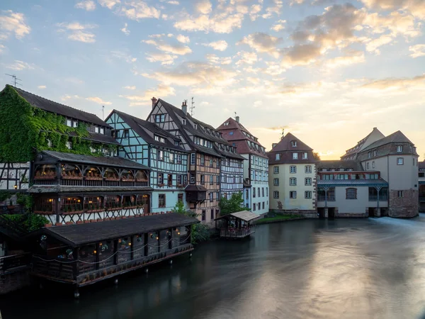 Turistområdet Petite France Strasbourg Frankrike — Stockfoto