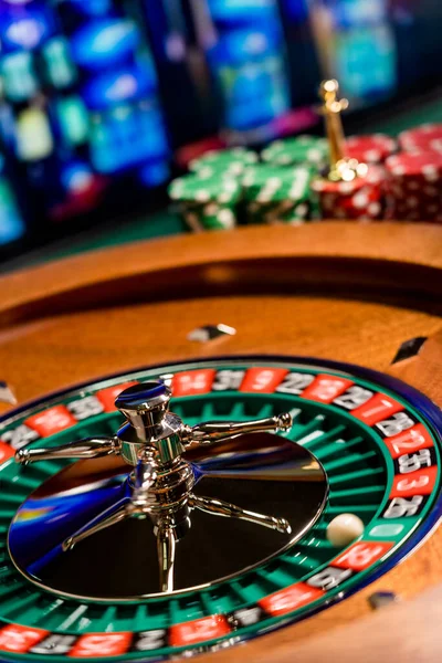 Roulette wheel close up at the Casino - Selective Focus