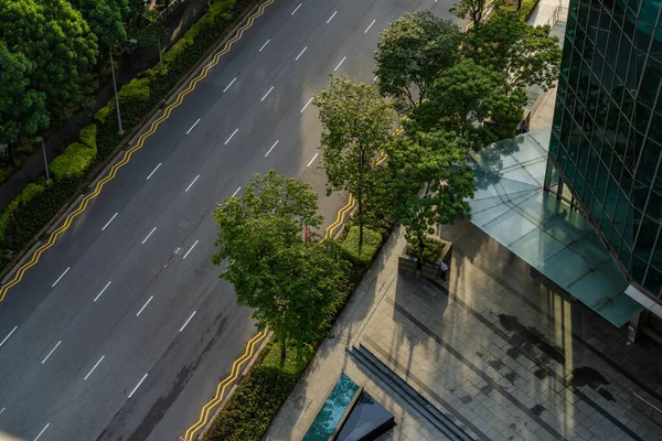 Calle Singapur Desde Arriba Distrito Financiero — Foto de Stock