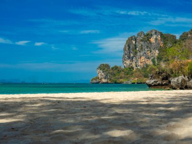 Railay plajı Rai Leh Tayland 'da Krabi ve Ao Nang arasında..