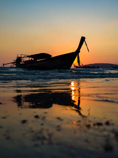 Традиційний Довгий Хвіст Човна Пляжі Таїланді — стокове фото
