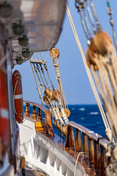 Segelschiff Der Ägäis Griechenland — Stockfoto