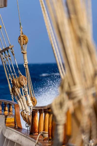 Segelschiff Der Ägäis Griechenland — Stockfoto