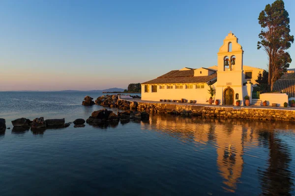 Ilha Corfu Mosteiro Vlacherna Grécia — Fotografia de Stock