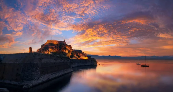 Vecchia Fortezza Della Città Corfù Grecia — Foto Stock