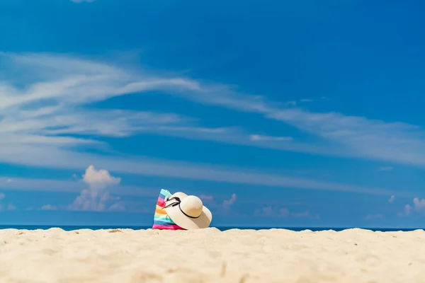 Солнечный Шлем Сумка Пляже — стоковое фото